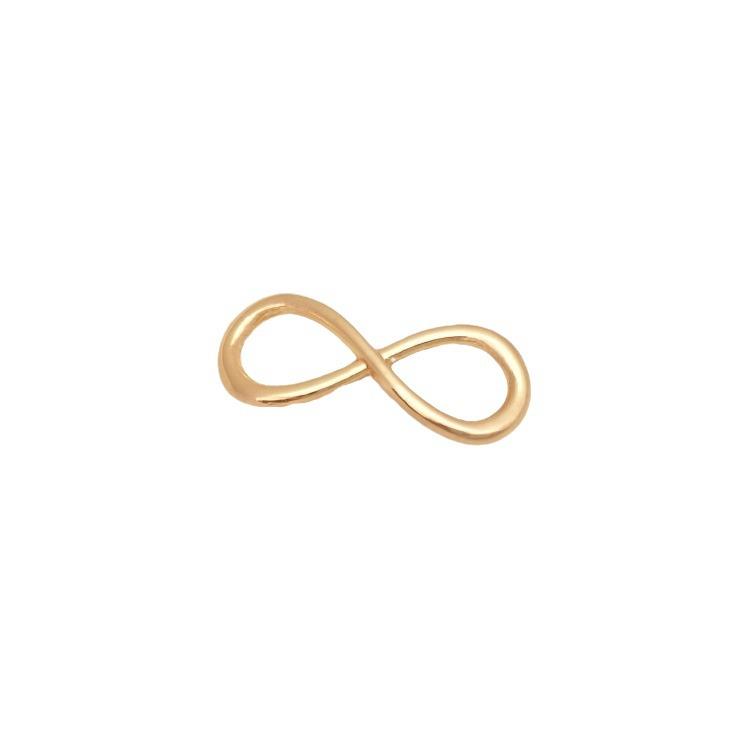 14K Gold-Filled Figure-Eight Clasp Leather Cord Connector for DIY Jewelry