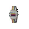 Casio Relógio personalizado série modificada espelhos de várias cores caixa de resina dourada retro clássico quadrado Quartzo pulseira de nylon masculino F-91WM-9A