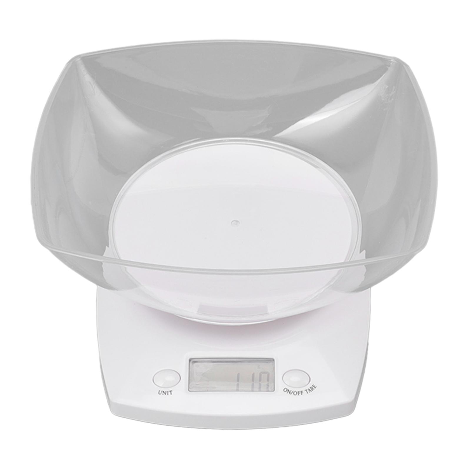 

5kg Digital Kitchen Scale G OZ LB Unit Switching Food Scale with Bowl for Measuring Food Weight