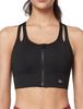 Yvette Sports High Cross Plus Integrated Size L 856 Women's Non-Slip Bra, Front-Opening, Support, Back, Size, Cup, Wireless, Plus, Black,