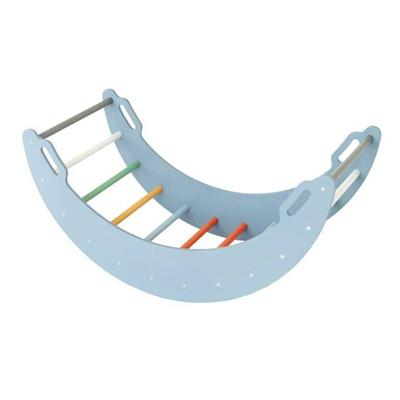 Wooden Rocker Moon Blue-coloured