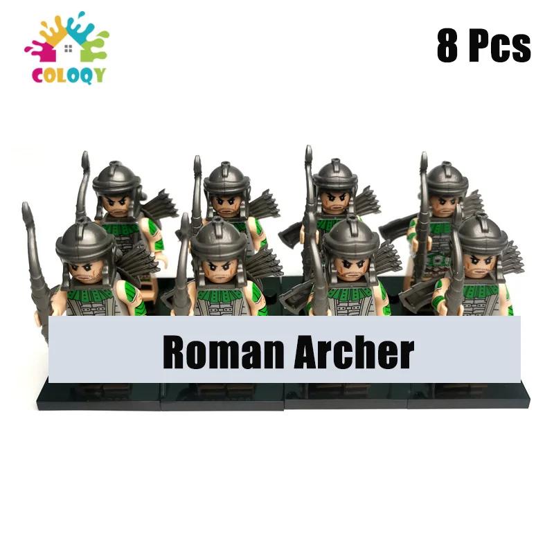 Kids Toys Roman Legion Building Blocks Medieval Knight Warhorse Cavalry Soldiers Figures Toys For Kids Christmas Gifts