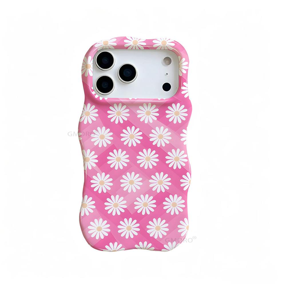 Popular small fresh flower summer mobile phone case girls high value iPhone17PM two-in-one protective case
