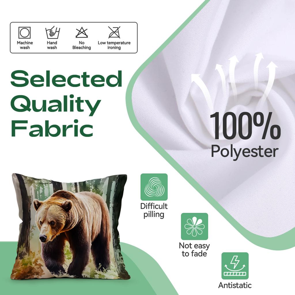 1pcs Jungle Series Pillowcase Square Bedroom Cushion Covers Zipper Living Soft Home Comfortable Decor 45x45cm