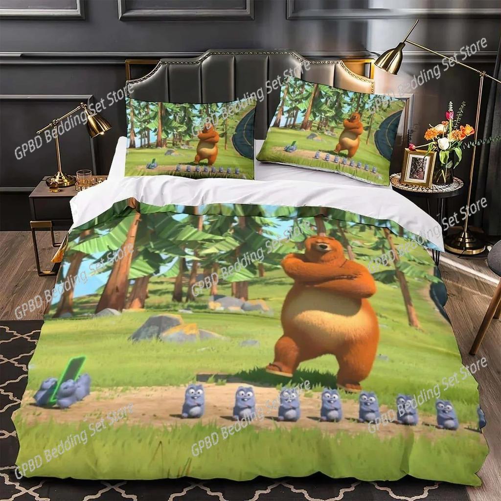 Anime Grizzy e i Lemming 3D NUOVO Copripiumino Federa Set Biancheria da Letto Adulto Ragazzo Ragazza Decorazione Camera da Letto Singolo Matrimoniale Grande
