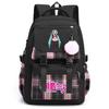 Cartoon Anime Hatsune Miku Printed Large Capacity Backpack for Teenger Student Bookbag Girl Boy Schoolbag Bookbag Women Waterproof Travel Bag