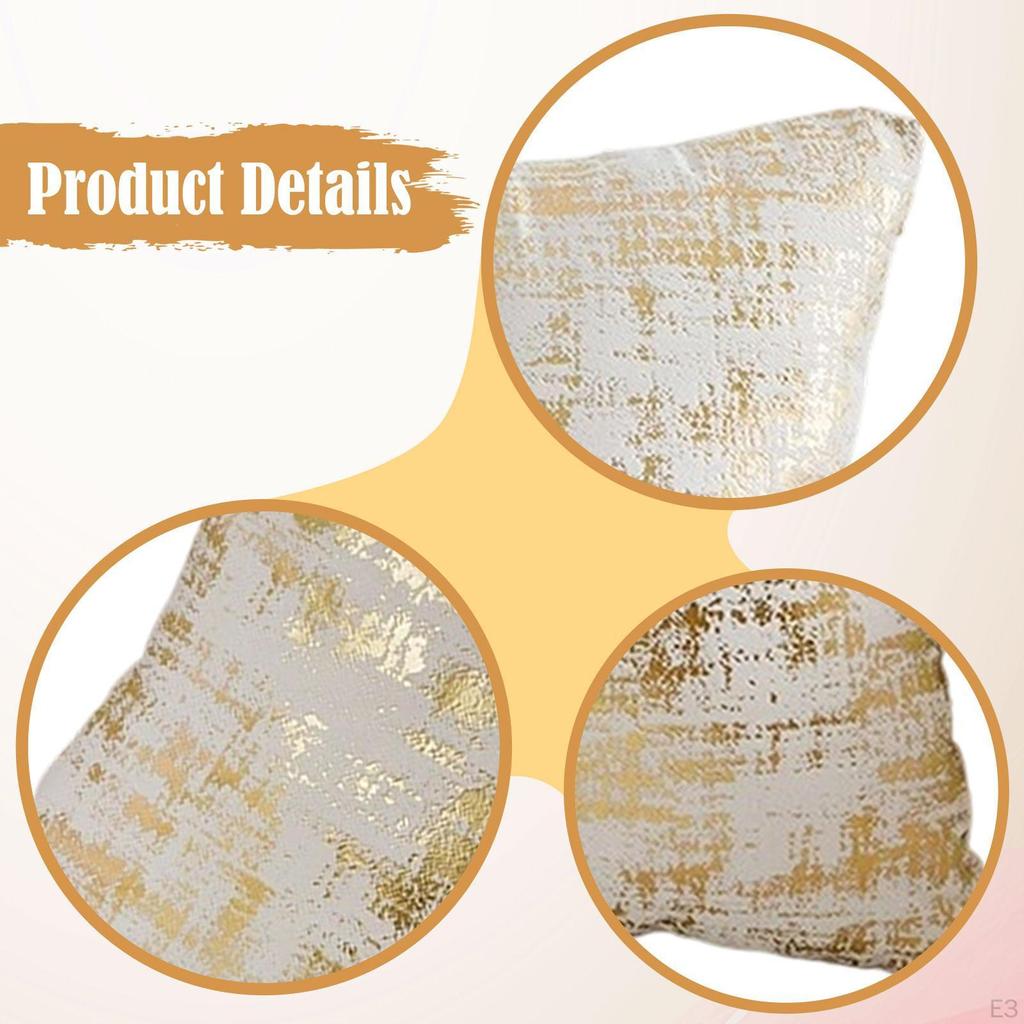 Throw Pillow Cover 17x17 Inch Washable Cushion Luxury for Hotel Farmhouse Sofa Office