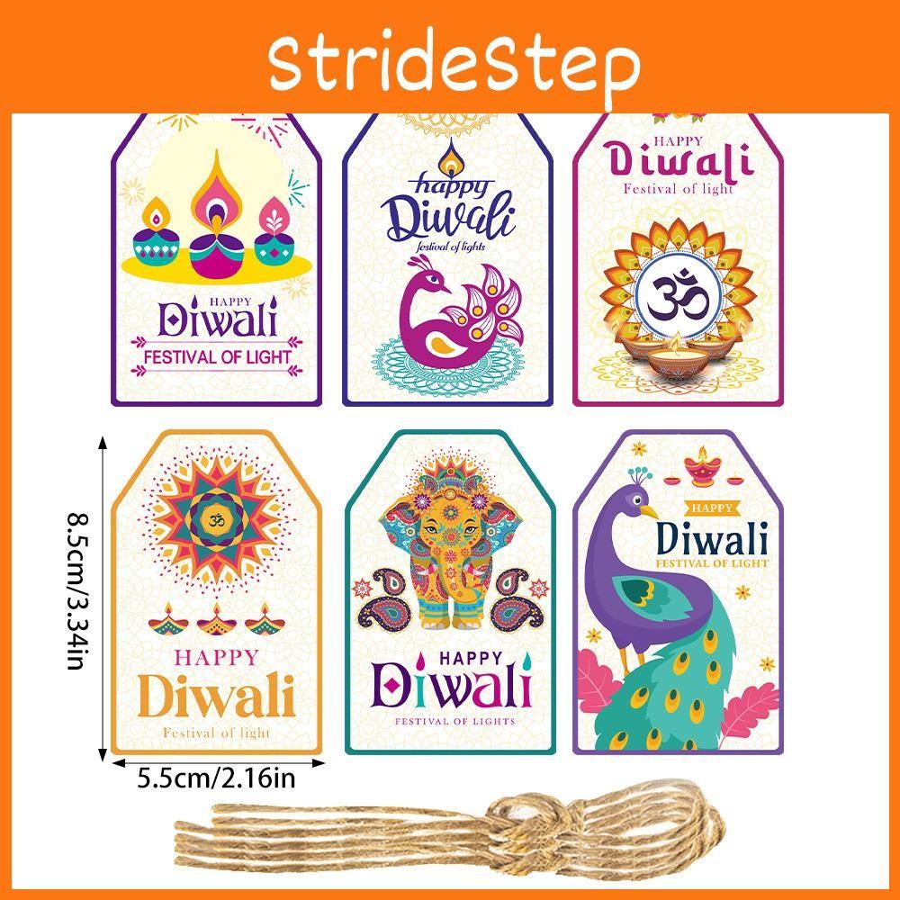 Paper Festival Diwali Decor Supplies Hang Tags For Party Venue Setup 60 Pieces