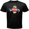 ANASER Penn Fishing Fish Symbol Logo Men's Black T-Shirt Black