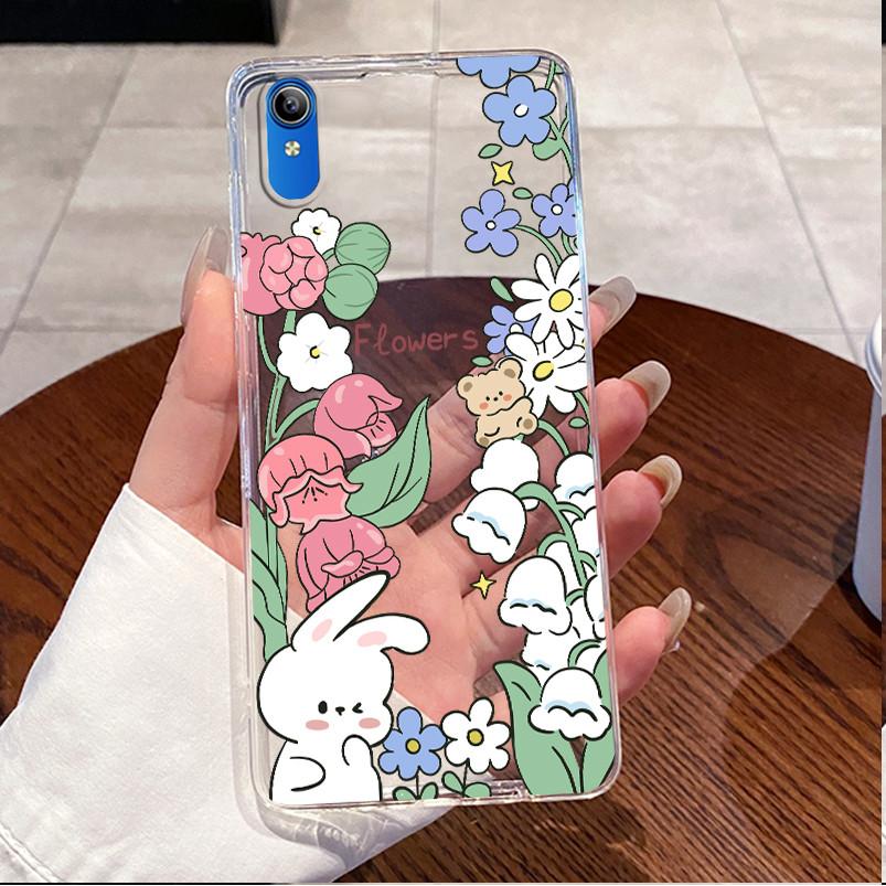 Case For Vivo Y91C / Y1S / Vivo 2015 / 1820 Luxury Cute Love Rabbit Funny Pattern Casing Ultra Thin Slim Clear Soft Phone Case