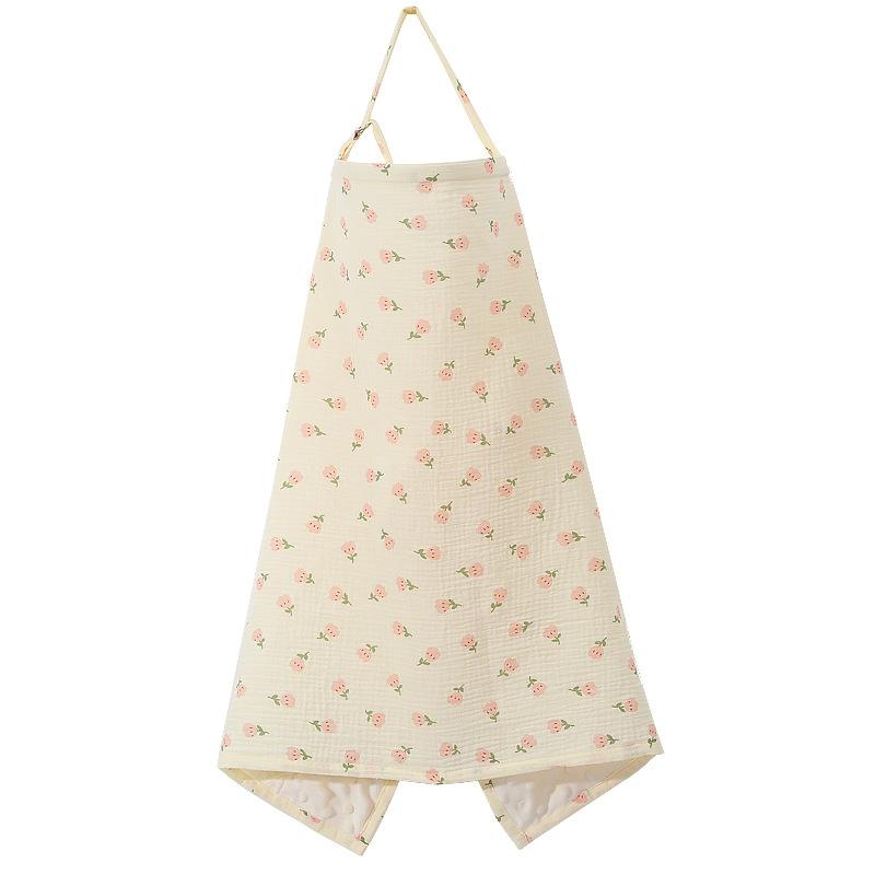 Multifunctional Nursing Cover Nursing Scarf Shawl Poncho for Outside Breathable Cotton Muslin Breastfeeding Cover for Moms