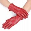 Rękawiczki Skórzane Damskie Premium Stylish Red M