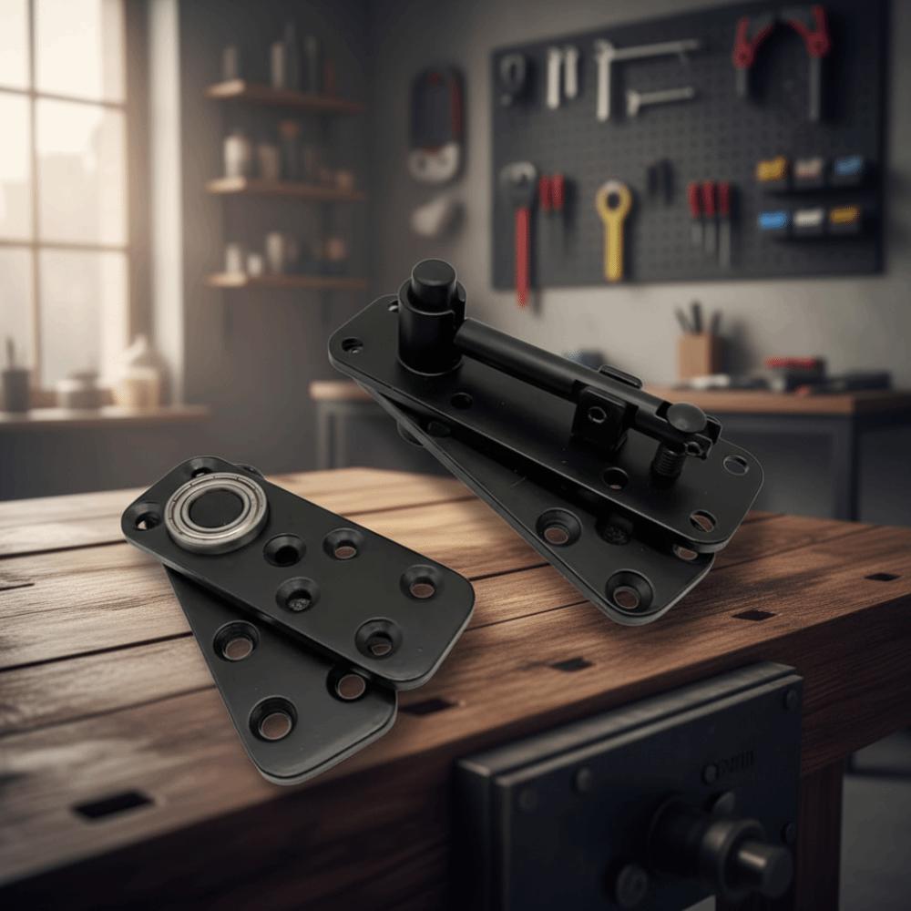 Stainless Steel Invisible Hinge 360° Rotating Door Pivot Universal Rotating Pivot  Positioning