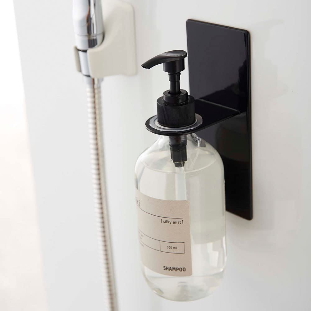 Yamazaki Magnetic Bathroom Dispenser Holder Tower Set of 3 Shampoo Storage Black 4868 3SET