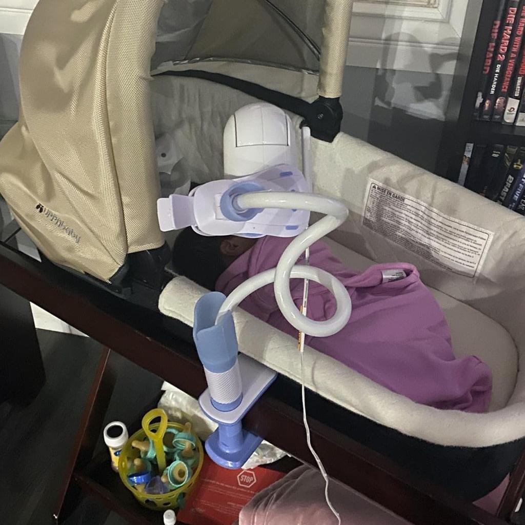 Baby Monitor Holder Flexible Baby Camera Bracket No Drilling Crib Cradle Rod Hose Holder Adjustable Twist Mounting