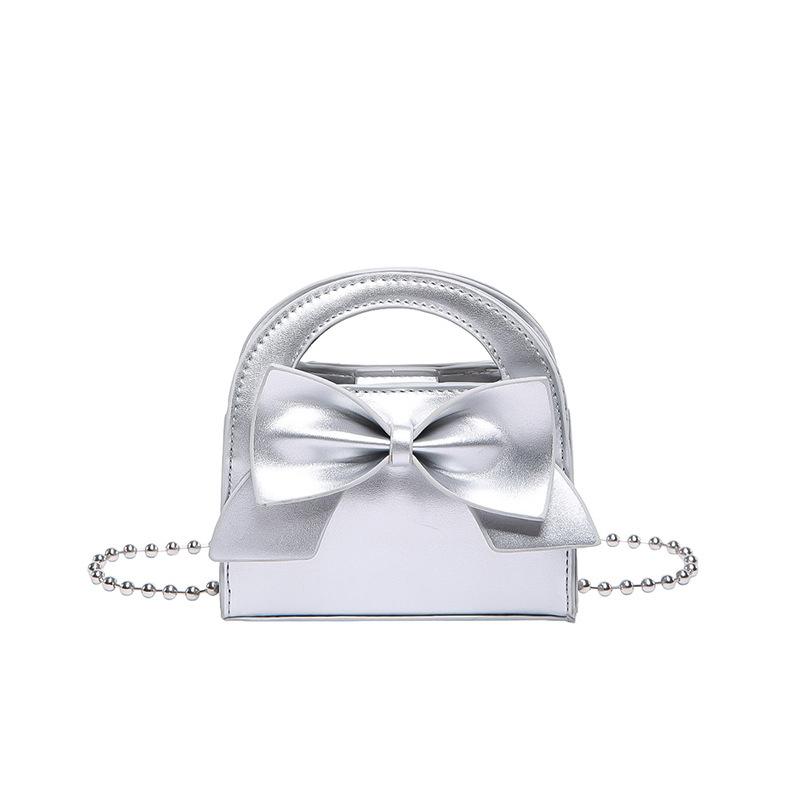 Trendy Chain Mini Crossbody Bags For Women  New Simple Pink Cute Bow Handbags Summer Solid Color Small Square Shoulder Bag