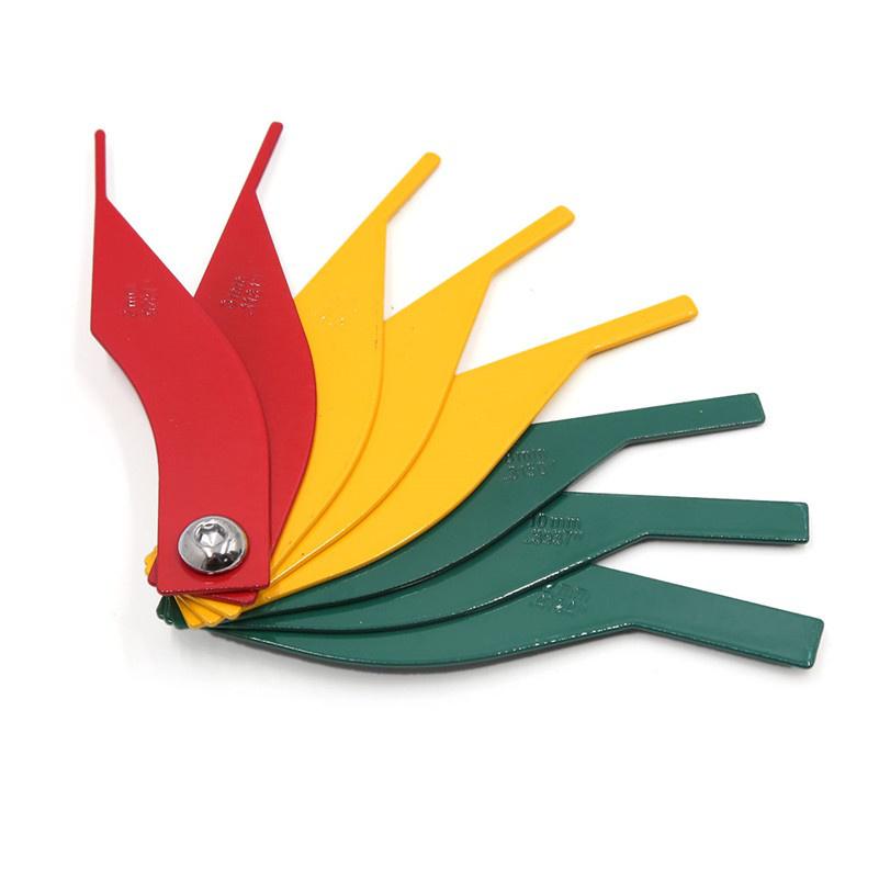 Plastic Brake Pad Gauge 8-in-1 Car Automotive Brake Pad Thickness Gauge Measure Ruler Tool Set Automotive Feeler Lining Brake Pad Measuring Tools