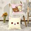 Cute L-Rilakkumas Kawaii Pillow Case Cushion Cover Soft Cute Throw Pillow Case For Car Sofa Pillowcase Polyester With Zipper