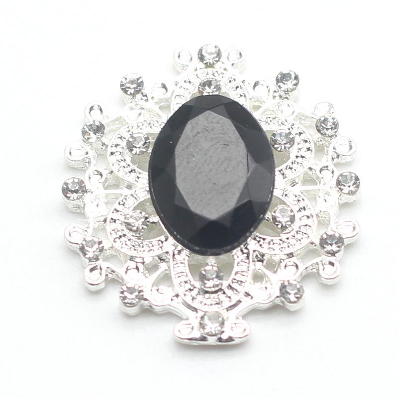 DIY Gift Box: Small 25x26mm Alloy Snap Button, Flat Bottom Rhinestone & Acrylic Rhinestone Button Accessories