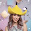 Vibrant Yellow Design Banana Plush Hat Quirky Cosplay Cap  Crazy Birthday Dress-up