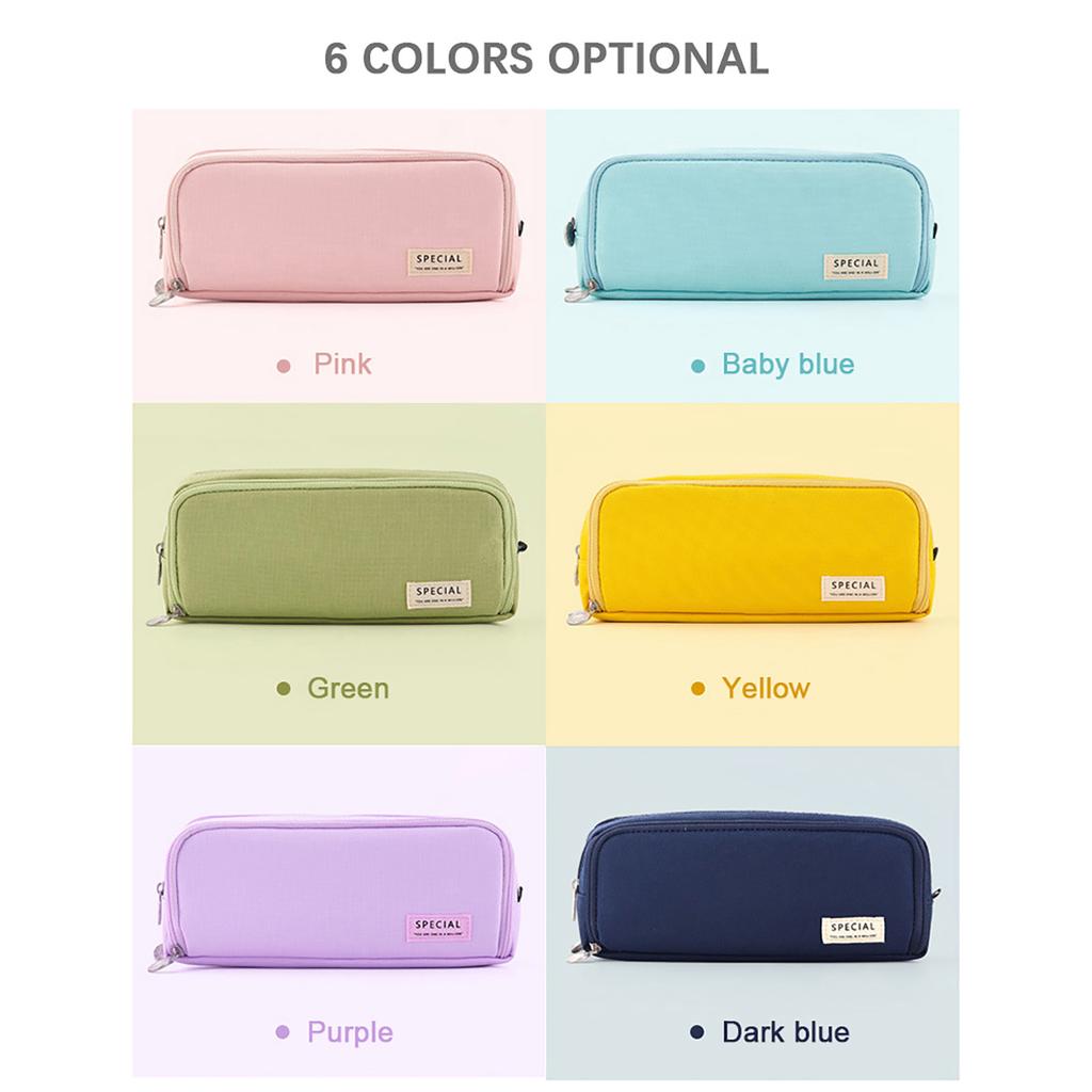 Pencil Case Large Capacity Pencil Pouch Box Stationery Zipper Pocket for School Home Storage Multilayer Pocket Office