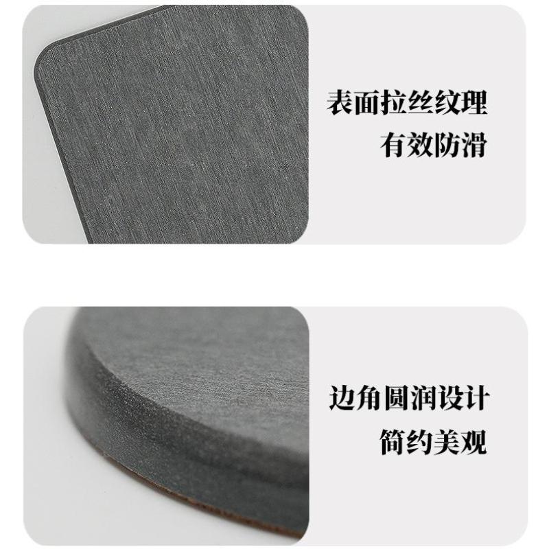 Solid Color Round Square Diatomaceous Earth Mats Toiletries Coasters Simple Absorbent Non-Slip Cup Home And Decoration Kitchen