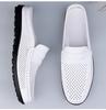 Men Shoes New Hollow Out Fashion Leather Shoes Soft Sole Breathable Sneakers Non Slip Light Slippers Casual Shoes Slides Size 47