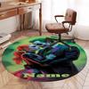 Custom Name Joker Printed Round Rug Carpet Chair Rug Area Rug Entryway Doormats,for Office Chair Living Room Bedroom Kitchen Room.