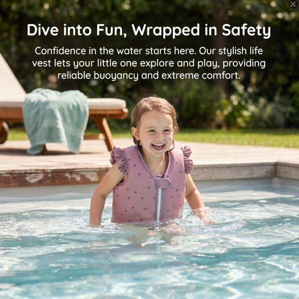 Adjustable Baby Swimming Jackets Not Falling Off Inflation-Free Swimming Vest Beach
