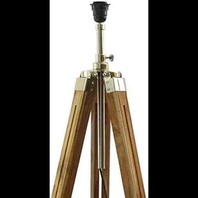 Επιτραπέζιο Φωτιστικό Διακόσμηση Σπιτιού για Σαλόνι & Γραφείο Φυσικό Ξύλινο Τρίποδο