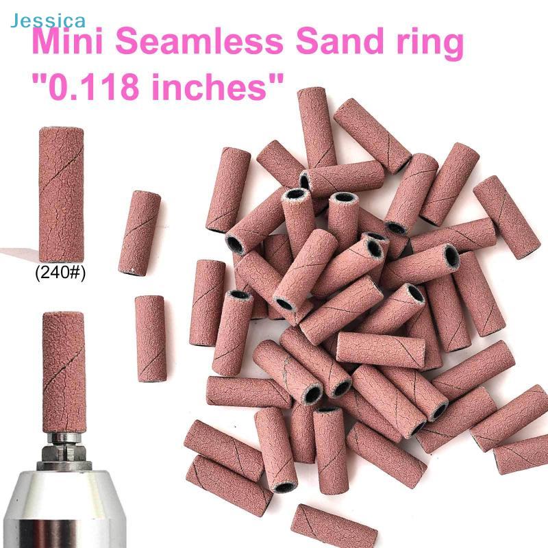 3Mm Mini Seamless Nail Sanding Bands Set - 120#150#180#240# Grit Assorted 50-100Pcs Storage Box For Nail Drill