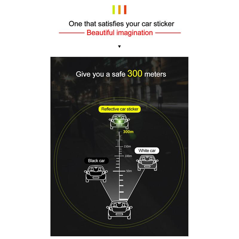 10 Piezas/Set Cinta Reflectante de Señal de Flecha Adhesivo de Seguridad de Advertencia Para Parachoques de Coche Maletero Reflector Cinta de Peligro Accesorios para Motocicleta