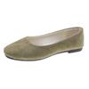 Women Girls Solid Plus Size Slip On Flat Shallow Comfort Casual Single Shoes 19 Colour