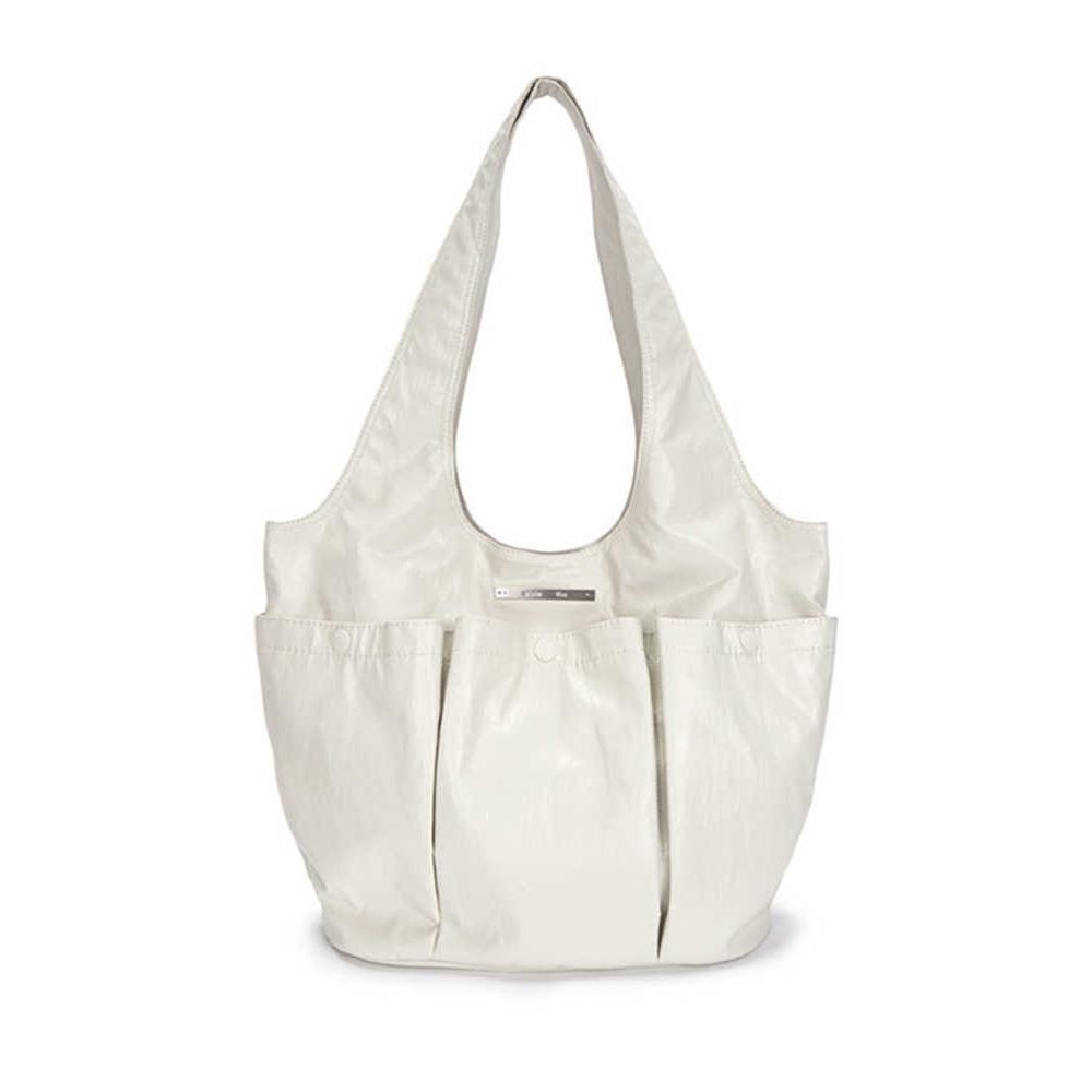 Korean niche matin kim pleated double pocket shoulder tote bag Nannan same Korean commuter armpit bag