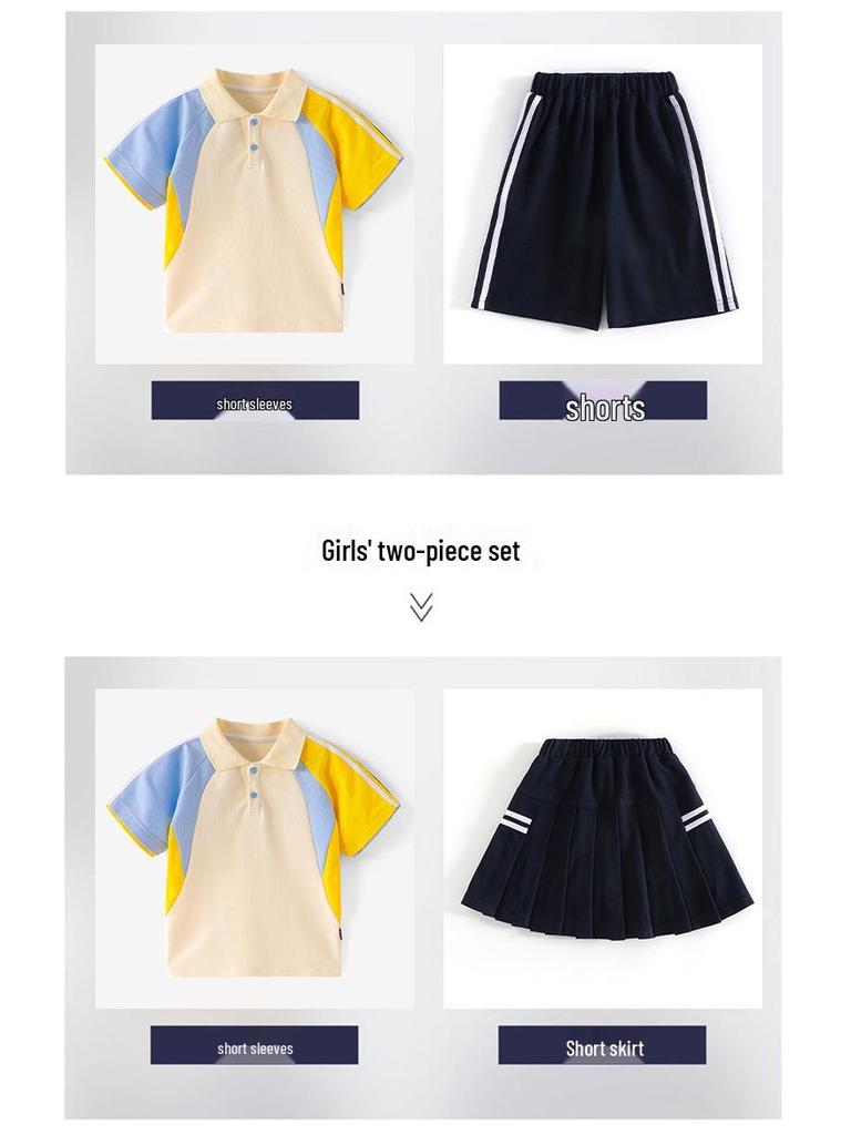 Frühlings- und Herbst-Kindergarten- und Grundschul-Sportuniform-Set