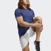 adidas T Shirts Men's Tech Indigo Crew Neck Moderate Straight Fit GL7299
