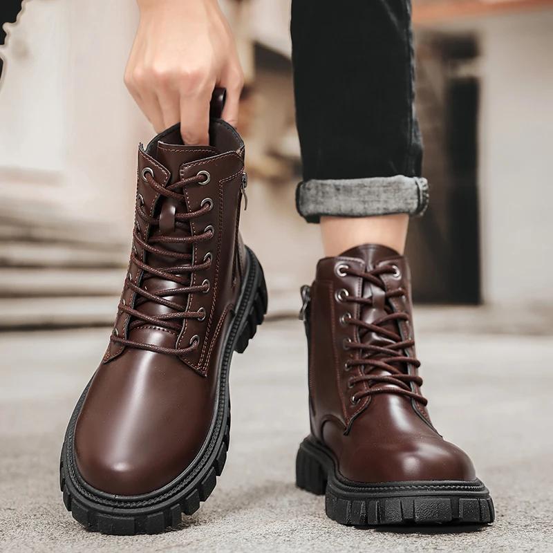 Кожаные туфли с круглым носком — фото 7