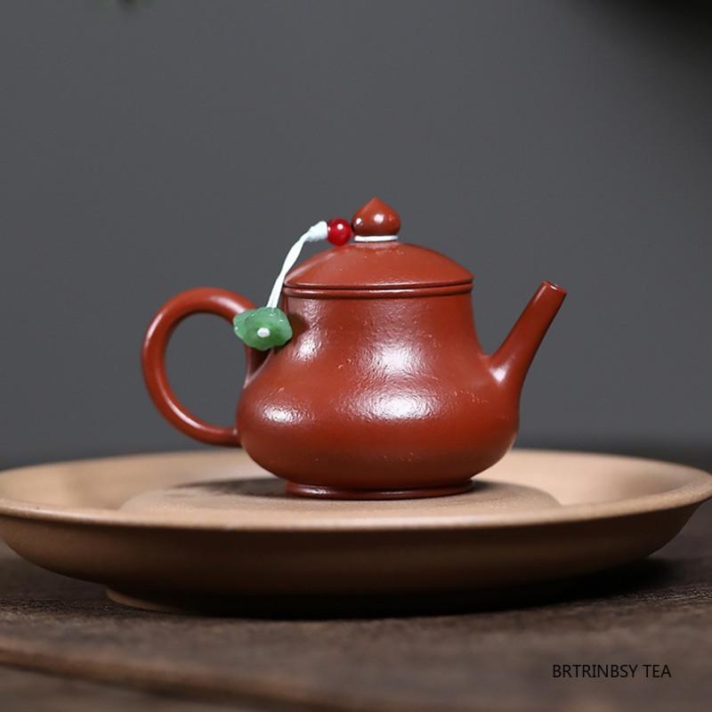 Tradition Yixing Handmade Purple Clay Teapot Raw Ore Zhu Mud Tea Pot Small Capacity Kettle Chinese Household Zisha Teaware 80ml