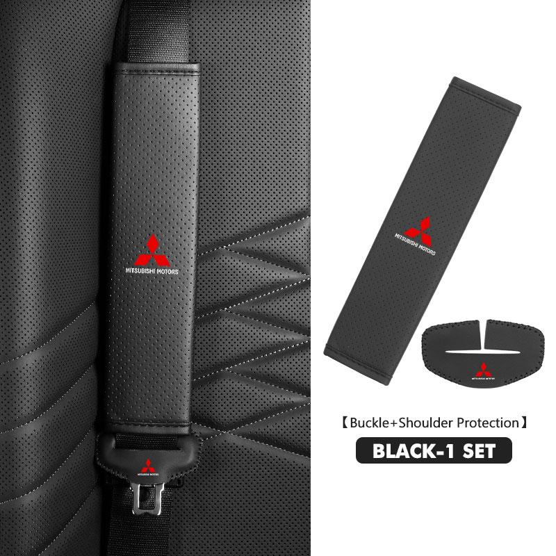 For Mitsubishi Universal Car Seat Belt Buckle Shoulder Pad Protective Cover Outlander Lancer L200 ASX Pajero Grandis Eclipse