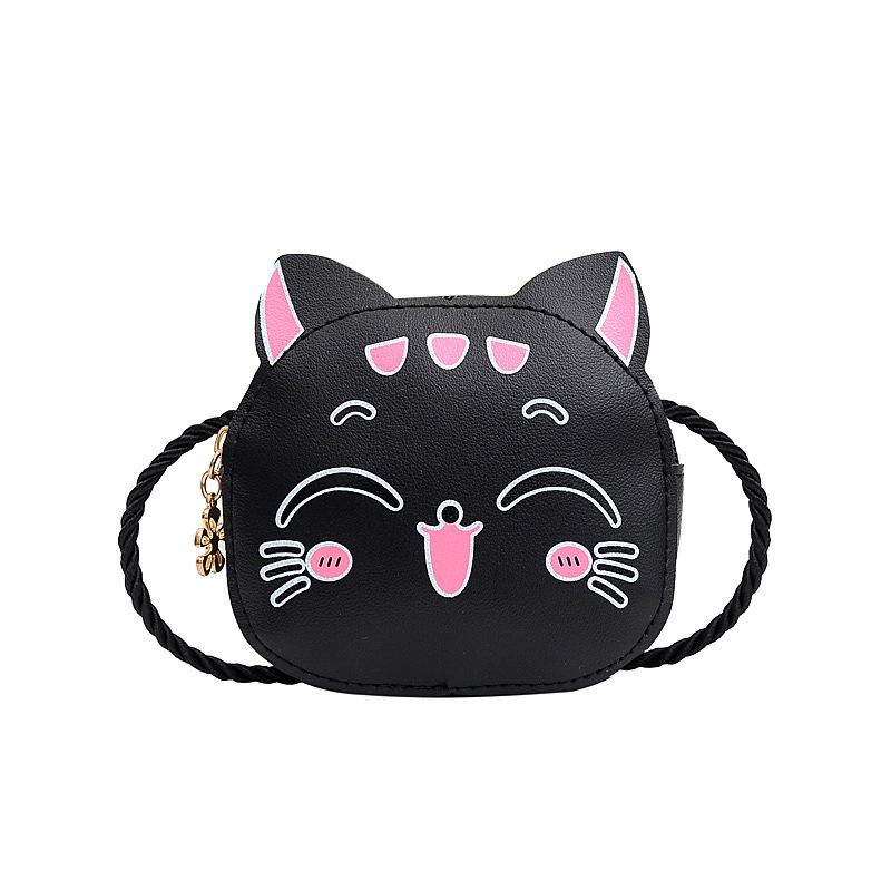 Creative Boy Girl Mini Zipper Shoulder Crossbody Bag Little Cat Coin Purses And Handbags Children Cute Messenger Bag