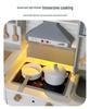 Wooden Playhouse with Water Circulating Fridge, Light & Sound Cooking Stove, Baby Toys Playground