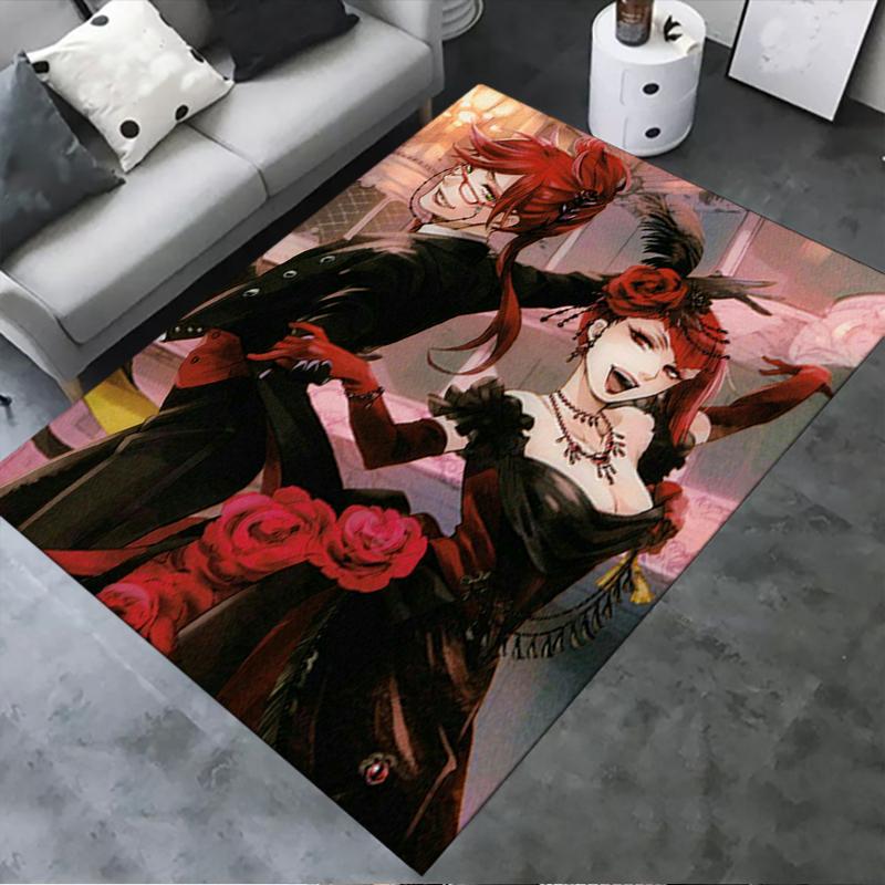 2025 New Black Butler Carpet Rug for Living Room Bedroom Home Sofa Decoration,Kids play Non-slip Floor Mat 07
