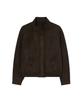 Covernat Woman Suede Harrington Jacket Brown