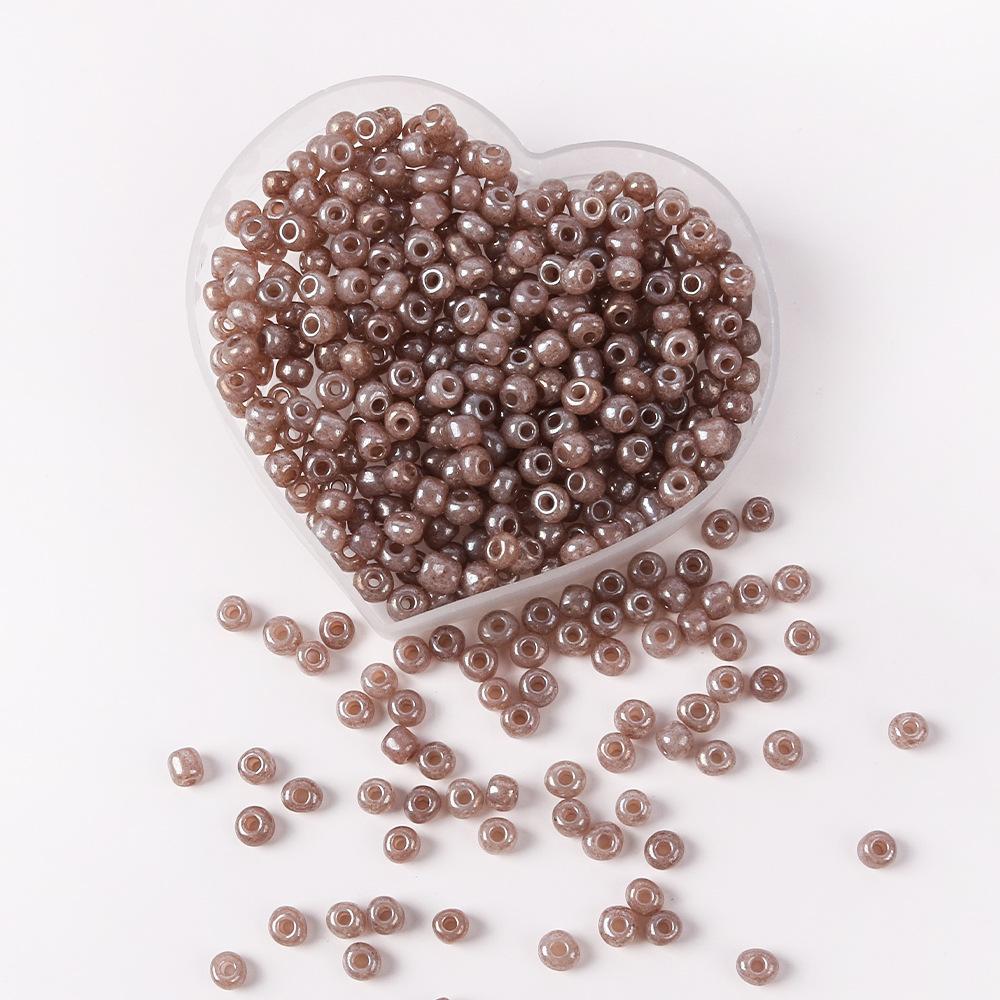 2/3/4 Mm Cream Ab Glass Rice Beads Round Beads Loose Beads Diy Bracelet Necklace Beaded Material Jewelry Accessories