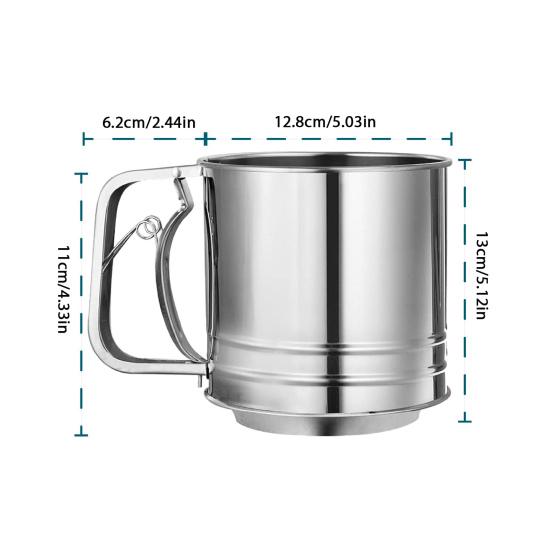 Przesiewacz do mąki Ręczny Sito do mąki Drobne oczko Przesiewacz do pieczenia Wszechstronny Gładki Narzędzie do przesiewania mąki