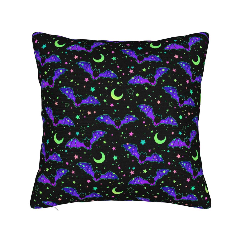 Halloween Bat Cartoon Pillowcase Printing Cushion Cover Decoration Pillow Case Cover Bedroom Zipper