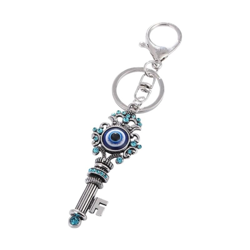 

Protective Symbol Keychain Glittering Crystals Designs Strong Metal Charm for Everyday Carry and Gift Giving світло-синій колір