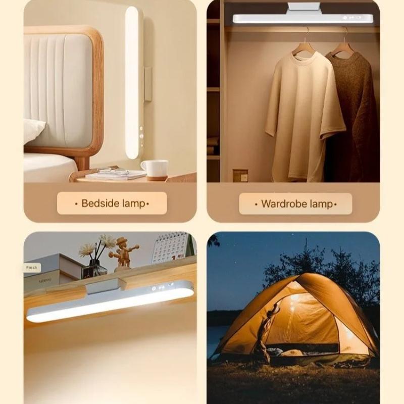 Remote LED Desk Lamp Magnetic Hanging Night Light USB Rechargeable Table Lamp 3 Colors Reading Light For Cabinet Closet Wardrobe