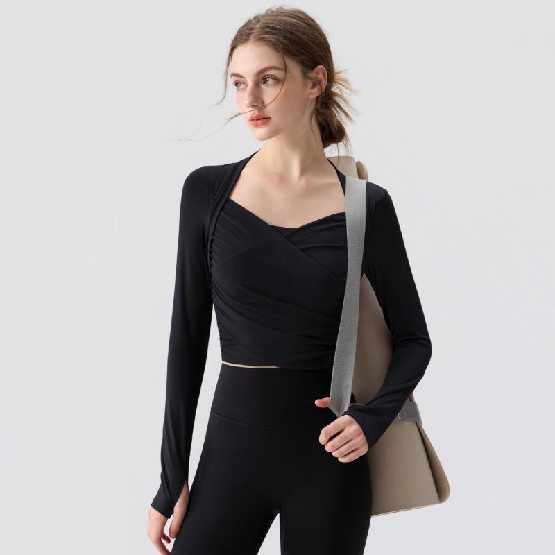 

Women s Yoga Long Sleeve Top with Chest Pads - Autumn/Winter Style Fitness Wear S [Recommended Weight Below 47.5 kg]