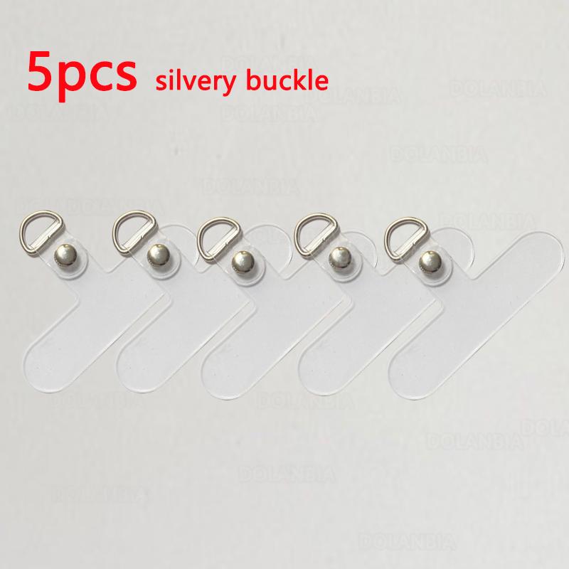 

10/5PCS Universal Clear Mobile Phone Lanyard Clip Gasket Flexible Tether Tabs Cellphone Anti-loss Hanging Strap Patch Cord